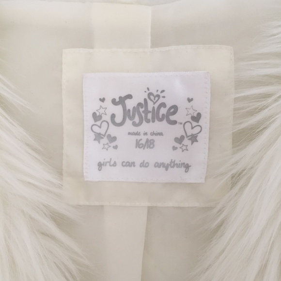 Junior Faux Fur White Vest - Picture 3 of 4